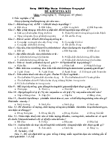 Đề kiểm tra kì 1 môn: công nghệ 7( thời gian : 45 phút)
