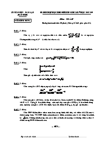 Đề thi chọn học sinh giỏi lớp 9 THCS năm học 2008-2009 Môn: Toán