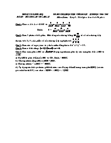 Đề thi chọn học sinh giỏi trường năm học 2006–2007 môn toán – lớp 7