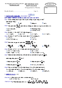 Đề thi học kì 1 môn toán 8
