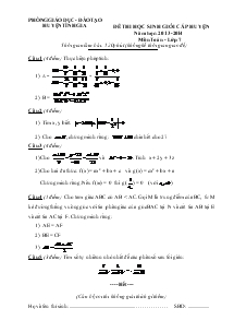 Đề thi học sinh giỏi cấp huyện năm học: 2013-2014 môn thi toán - lớp 7