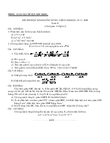 Đề thi học sinh giỏi cấp huyện năm học 2013-2014 Toán 8 ( thời gian 150 phút)