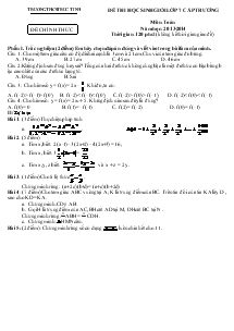 Đề thi học sinh giỏi lớp 7 cấp trường môn: toán năm học: 2013-2014 thời gian: 120 phút (không kể thời gian giao đề)