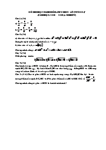 Đề thi học sinh giỏi lớp 9 năm học: 2008 – 2009 (150 phút) Trường Thcs Lê Quý Đôn