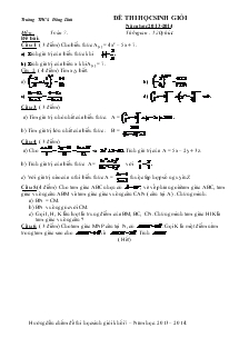 Đề thi học sinh giỏi năm học 2013-2014 môn : toán 7. thời gian : 120 phút