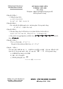 Đề thi olympic lớp 8 năm học 2013 - 2014 Môn: Toán Trường Thcs Tân Ước