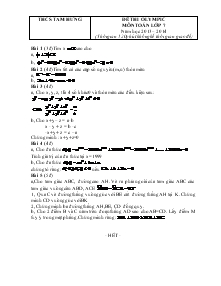 Đề thi olympic môn thi toán lớp 7 năm học 2013 – 2014