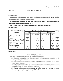 Giáo án Kiểm tra chương 1