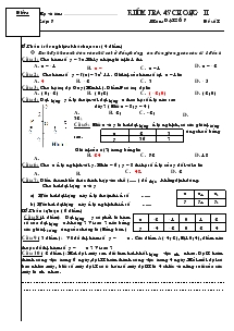 Kiểm tra 45 chương II lớp: 7 môn: đại số 7