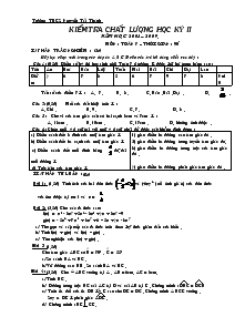 Kiểm tra chất lượng học kỳ 2 cho năm học 2008 – 2009