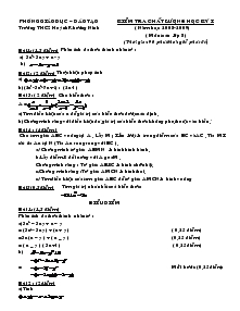 Kiểm tra chất lượng học kỳ I ( Năm học 2008- 2009) ( Môn toán lớp 8) Trường THCS Huỳnh Khương Ninh