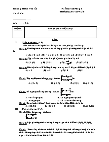 Kiểm tra chương 3 thời gian : 45 phút