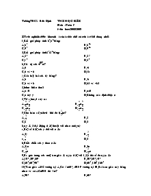 Thi học kì I môn :toán 7 năm học:2008-2009