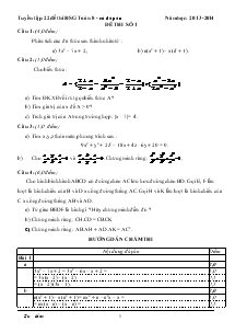 Tuyển tập 22 đề thi học sinh giỏi Toán 8 - Có đáp án Năm học: 2013-2014