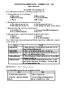 Đề cuơng ôn tập học kỳ II - Năm học 2008 – 2009 môn : sinh học 6