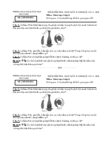 Đề kiểm tra học kì II năm học 2011-2012 môn: sinh học- lớp 6