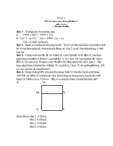 Đề số 1 đề thi chọn học sinh giỏi lớp 4 môn toán ( thời gian 60 phút)