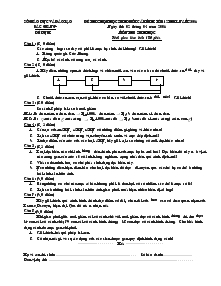 Đề thi chọn học sinh giỏi cấp tỉnh lớp 12 năm 2006 môn thi: sinh học