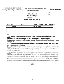 Đề thi chọn học sinh giỏi khối 9 trung học cơ sở năm học : 2009-2010