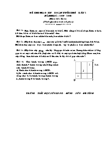 Đề thi giao lưu toán tuổi thơ - Lớp 2 năm học : 2007 - 2008 môn thi : toán