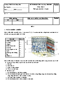 Đề thi học kì 1 – năm học 2008-2009 môn: sinh 6 thời gian làm bài : 45 phút