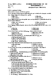 Đề thi học kì II năm học 2007 - 2008 môn sinh học 11
