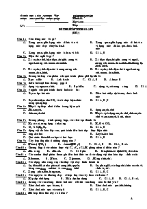 Đề thi học kỳ 1 khối : 11 môn sinh11