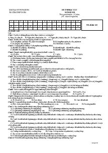 Đề thi học kỳ I môn sinh thời gian làm bài: 45 phút