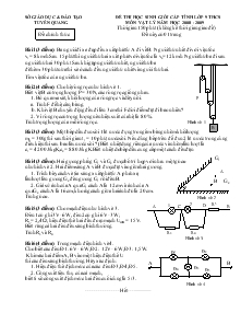Đề thi học sinh giỏi cấp tỉnh lớp 9 môn vật lý năm học 2008 - 2009 thời gian 150 phút (không kể thời gian giao đề)