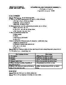 Đề thi kiểm tra học kì 1 môn sinh học lớp 6 ( thời gian: 45 phút )