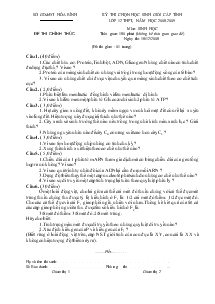Đề thi Kỳ thi chọn học sinh giỏi cấp tỉnh lớp 12 trung học phổ thông, năm học 2008-2009