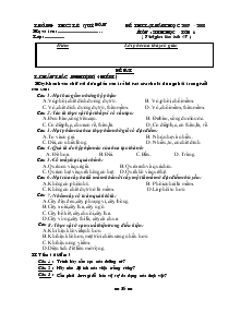 Đề thi lại năm học 2007 – 2008 môn : sinh học - Lớp 6 ( thời gian làm bài: 45 phút )