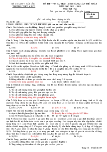 Đề thi thử đại học – cao đẳng lần thứ nhất năm học 2012 – 2013 môn: sinh học thời gian làm bài: 90 phút