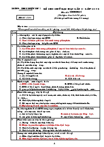 Đề thi thử đại học lần 2 - Lớp 12 c5 môn thi: sinh học (thời gian làm bài: 90 phút)