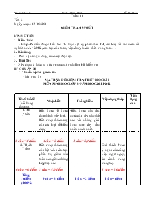 Kiểm tra 45 phút sinh học 6