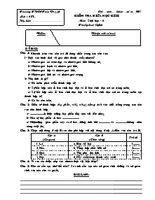 Kiểm tra giữa học kì II môn: sinh học - 6 thời gian: 45phút