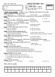 Kiểm tra học kì I  năm học 2010 -2011 môn: sinh học lớp 6