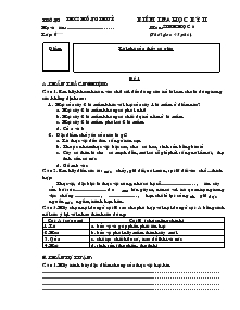 Kiểm tra học kỳ 2 môn học: sinh học 6