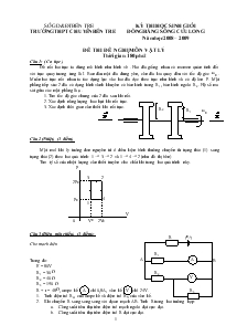Kỳ thi học sinh giỏi đồng bằng sông Cửu Long năm học 2008 – 2009 đề thi đề nghị môn vật lý