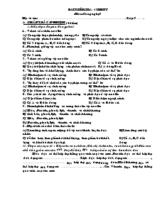 Bài 1 kiểm tra 45 phút môn: công nghệ 7