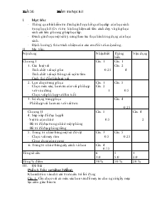 Bài giảng Tiết 36: Kiểm tra học kì I