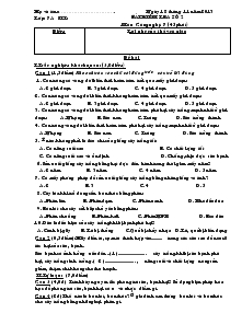 Bài kiểm tra số 2 môn công nghệ 7 (45 phút)