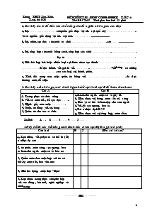 Đề 1 kiểm tra môn công nghệ - Lớp: 6