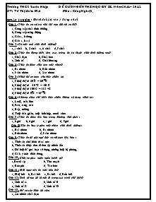 Đề cương ôn thi học kỳ II năm 2011 – 2012 môn : công nghệ 6