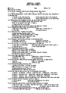 Đề Kiểm tra: 45 phút môn: công nghệ 10