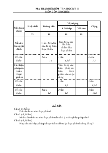 Đề kiểm tra học kỳ 2 môn công nghệ 6