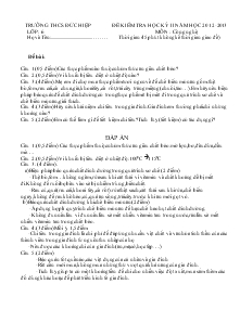 Đề kiểm tra học kỳ II năm học 2012-2013 lớp : 6 môn : công nghệ