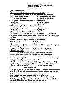 Đề Thi Học Kì II Công Nghệ 6