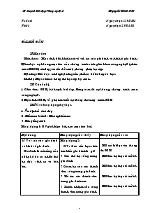 Giáo án Công nghệ 6 - Nguyễn Đình Thi