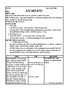 Giáo án Công nghệ 6 - Tuần 1 - Tiết 1: Bài Mở Đầu